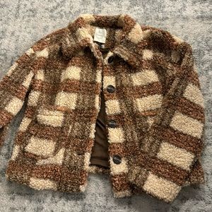 Plaid Sherpa Jacket